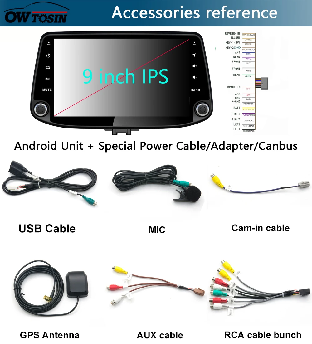 Cheap 9" IPS Octa Core 4G RAM+64G ROM Android 9.0 Car DVD Radio GPS For Hyundai I30 2017 2018 2019 DSP CarPlay Parrot BT Stereo Adas 13