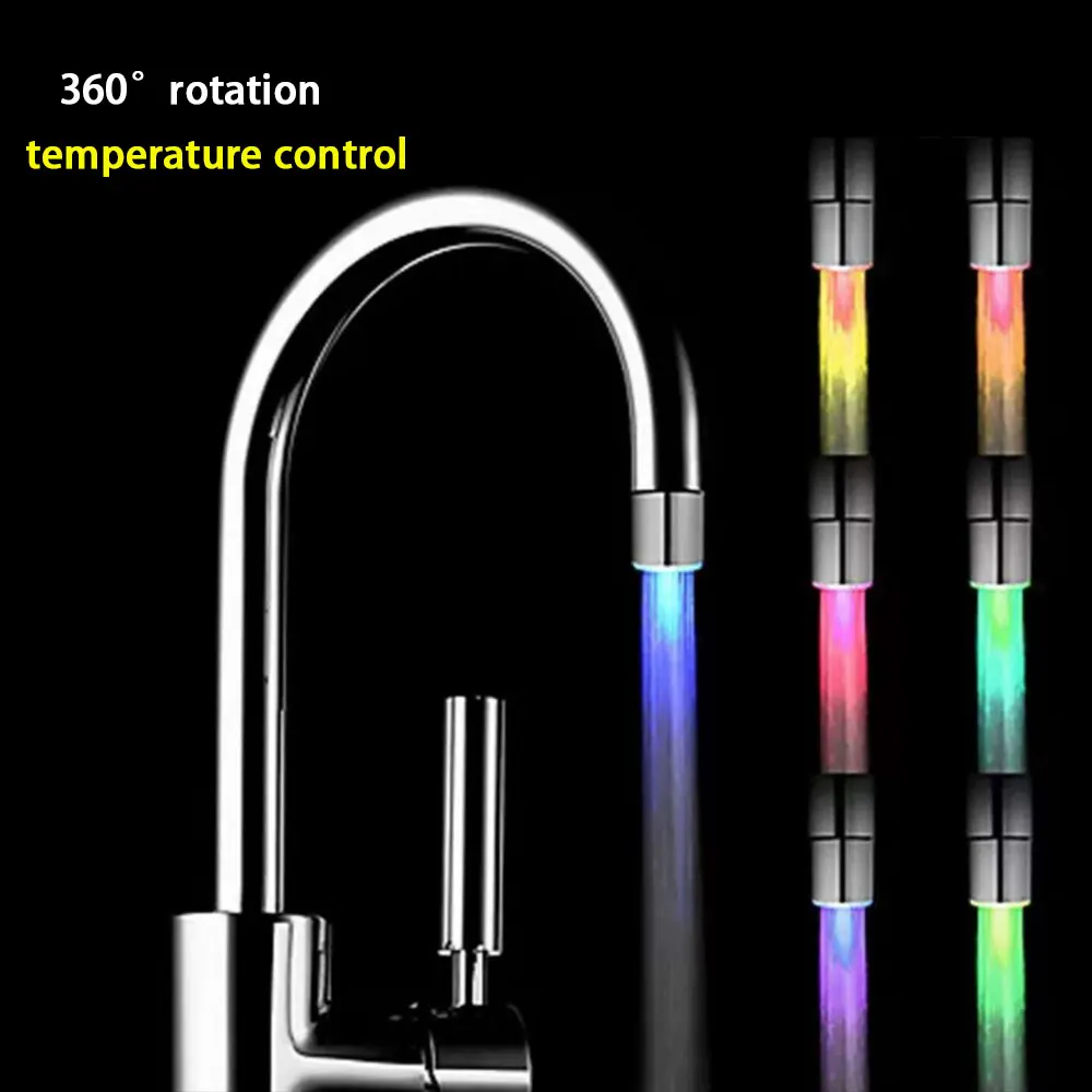 

LED Water Faucet Light Creative Kitchen Light Temperature Control Sensor Night Light for Kitchen Bathroom Sink Tap Aerators