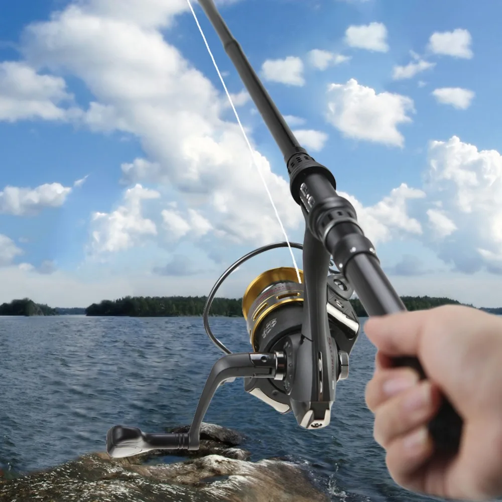 

Runature Aluminum Alloy Ultra-smooth Pre-loading Spinning Fishing Reel 2000-6000 Folding Handle Metal Spool Exchangeable Hand