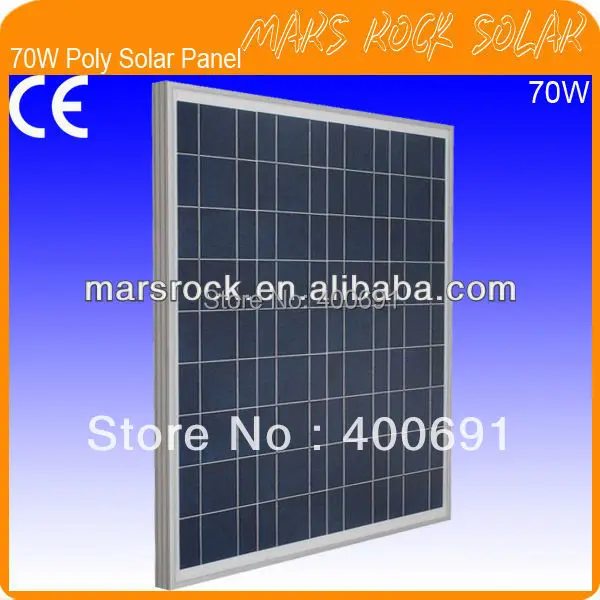 

70W 18V Poly Solar Panel Module with Nice Appearance, Long Lifecycle, 80% Power Warranty within 25 Year, CE,TUV,RoHS,UL Approval