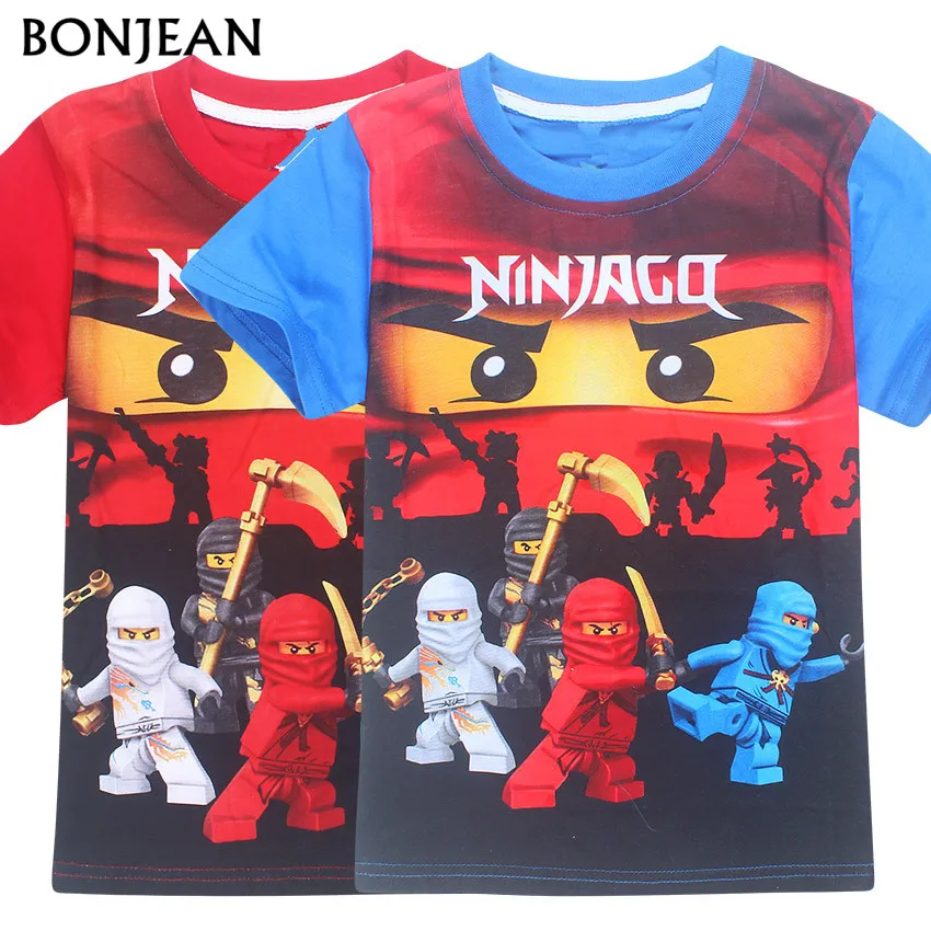 2017 Summer Kids Boys T-shirt Ninja Ninjago T Shirts Children Clothing Cotton Top Tees Boys Girls Kids Costume Boys Clothes 3-8y