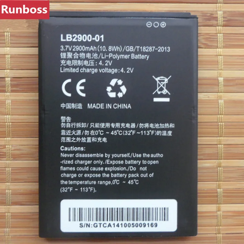 

Runboss 3.7V 2900mAh LB2900-01 Battery For VIVO Pocket Rounter LH91 Mobile Wifi Modem MIFI900 MIFI CM510 MIFI-CM510 Battery