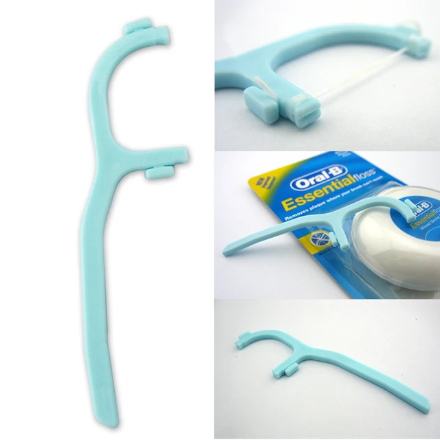 F Shaped dental flosser rack wireless reusable frame dental floss