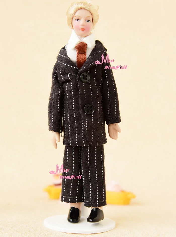 Кукла мужчина джентльмен газа костюм Poseable 1/12 кукольная миниатюра