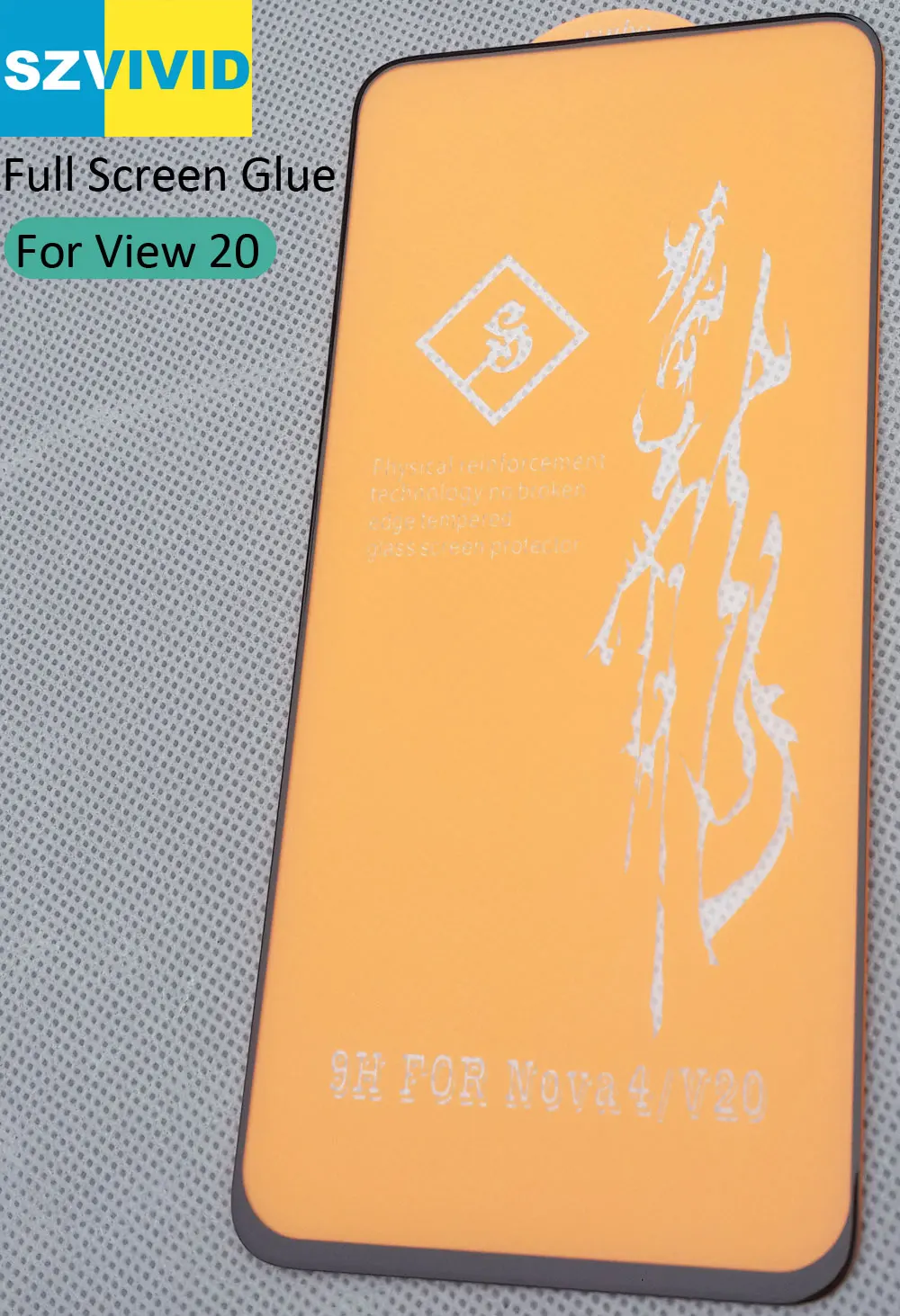 

Full Screen Panel Glue Tempered Glass For Huawei Honor View 20 2.5D rounded oleophobic