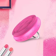 Ультразвуковая электрическая Очищающая щетка для лица, для мытья лица, вибрация, для удаления черных точек, очиститель пор, массаж, зарядка от USB