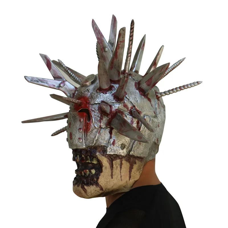 Зомби террор костюмная Маска Косплей Хэллоуин Полный головной убор страшная Маска Из Латекса клинок люди карнавальные костюмы для мужчин и взрослых