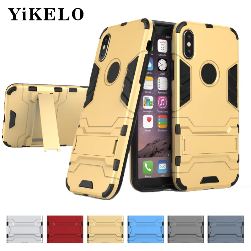 

YiKELO Shockproof Hybrid Armor Phone Back Case Funda Cover for iPhone 5 5S SE 6 6S 7 8 Plus X For iPhoneX 6Plus Protective Cases