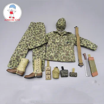 

1:6 Scale WWII US Army Soldier Pacific War Iwo Jima Whisperer Uniform Coat Trousers Boots Model 12 Inches Figure Accessory