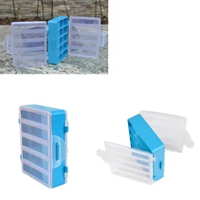 1 PCS 10 Compartments Fishing Box Double Sided Transparent Visible Plastic Fly Fishing Explosion Hook Set Tackle Box Accessories