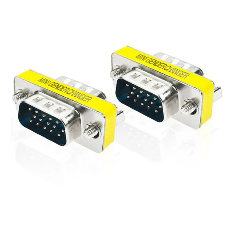 

Overmal 2018 New Computer Accessories Cable 15 Pin VGA SVGA HD15 Gender Changer Coupler Adapter 15Pin Converter Male to Male#30