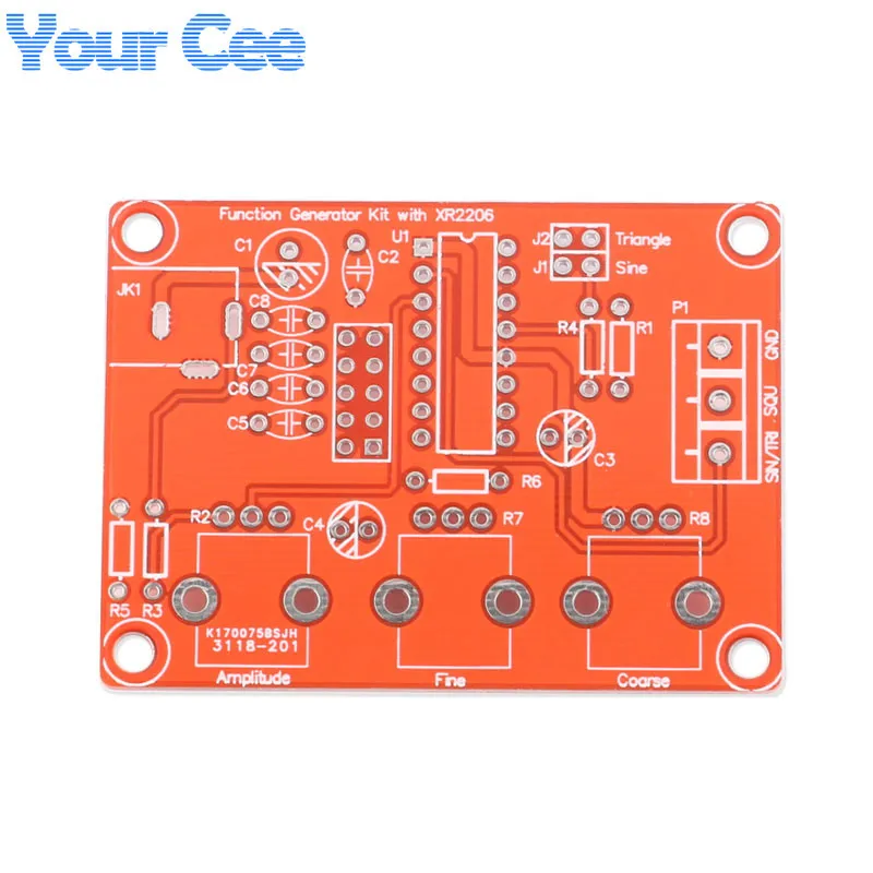 XR2206 функция генератор сигналов DIY Kit синус/треугольник/квадратный выход 1 Гц-1 МГц генератор сигналов Регулируемая амплитуда частоты