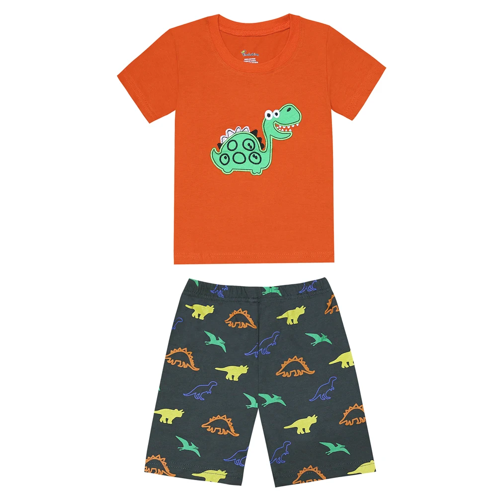 

Kids Dinosaur Clothing Sets Children Airplane Clothes Boys Cars Sleepwear Girls Rocket Pajamas Baby Swan Homewear Fit 1-8 Years