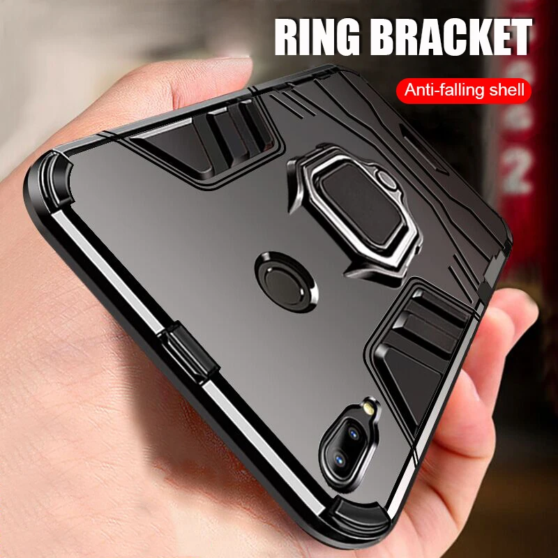 

Luxury Magnet Metal Ring Case On The For Xiaomi Redmi Note 7 mi 8 Lite Shockproof Case For Xiaomi mi 8 SE A2 A1 Car Holder Case