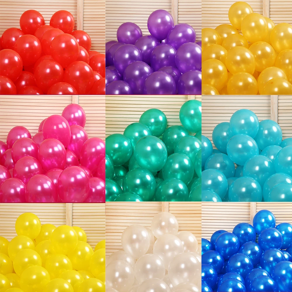 10 inch Party Balloons 50pcs Helium Latex Pearlescent Wedding Birthday Party Decorations Balloon Supplies Kids Toy Air Ball 0017