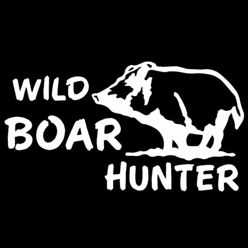 YJZT 12 7 см * 6 9 дикий кабан наклейка HUNTER Матовый Виниловая пленка черный серебристый
