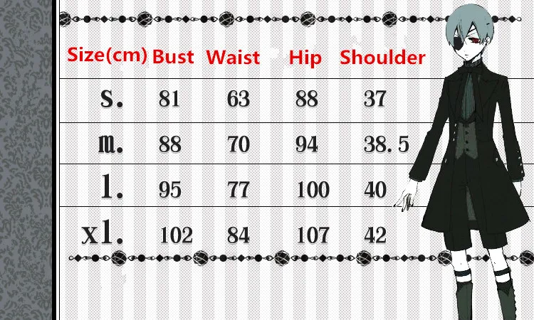 Высокое качество Аниме Черный дворецкий Ciel Phantomhive Косплей Костюм женский мужской пальто+ рубашка+ галстук+ жилет+ носки+ повязка+ шорты костюмы вечерние