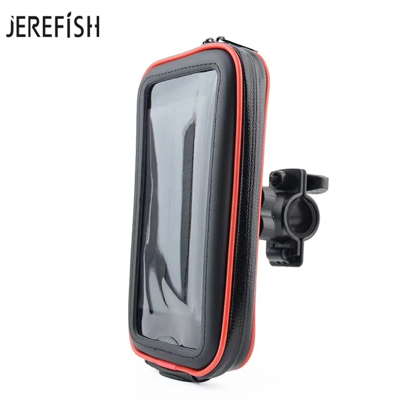 

JEREFISH MTB Bike Phone Holder Waterproof Case Bag Bicycle Motorcycle Mount Dust Resistant for iPhone 6s 7 Plus 8 Plus Note 8