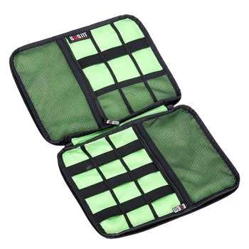 

BUBM Universal Cable Organiser Electronics Accessories Case USB Drive Shuttle with Cable Tie (Large-Black)