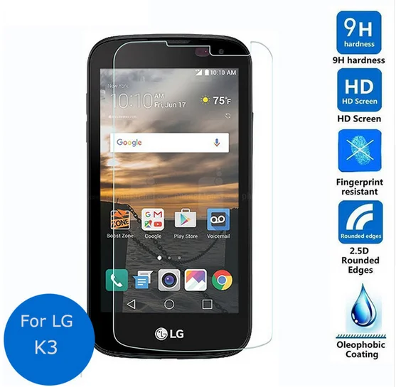 

Premium Real Tempered Glass Film For LG K3 LTE K 3 K100 K100DS LS450 4.5" Explosion proof Protective Screen Fi><