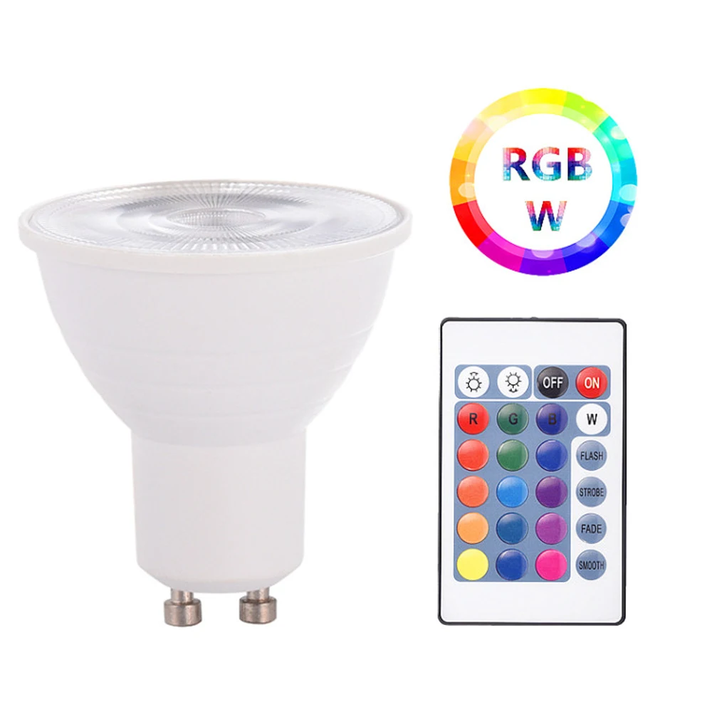 Светодиодная лампа E27 GU10 MR16 цветная (RGB) 5 Вт RGBW затемнения ампулы Smart LED светильники