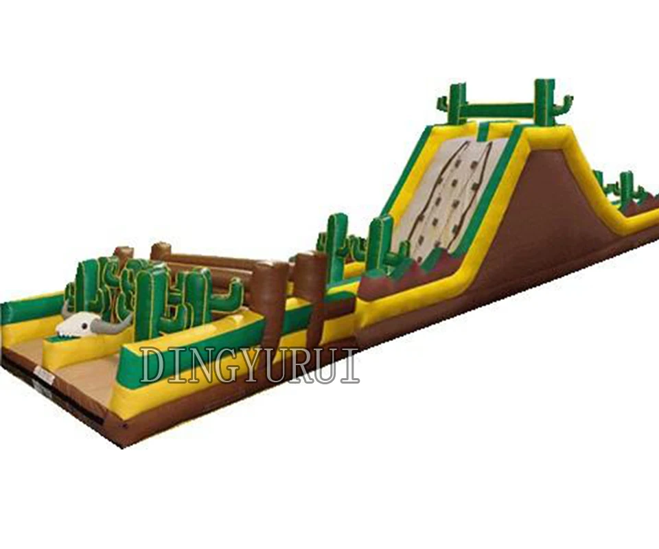 

2016 factory directly commercial PVC inflatable obstacle course for sale/ inflatable slide with obstacle for kids