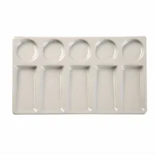 MEEDEN керамика художника краски палитра лоток 10 колодцев прямоугольной формы для акварельной гуашь краски ing