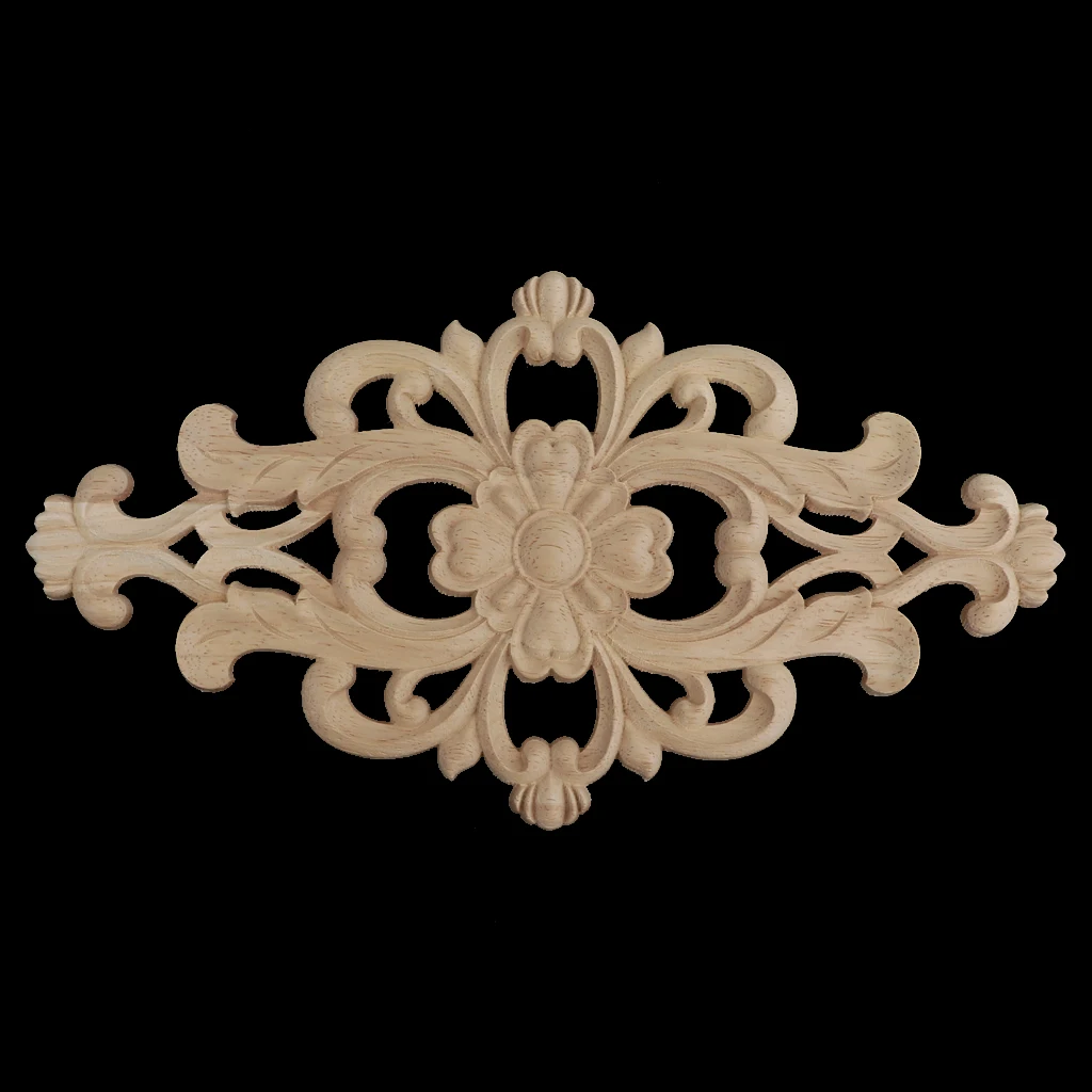 Wooden Carved Corner Applique Frame Furniture Craft Cabinet Corner Onlay Mouldings Handcraft Decor