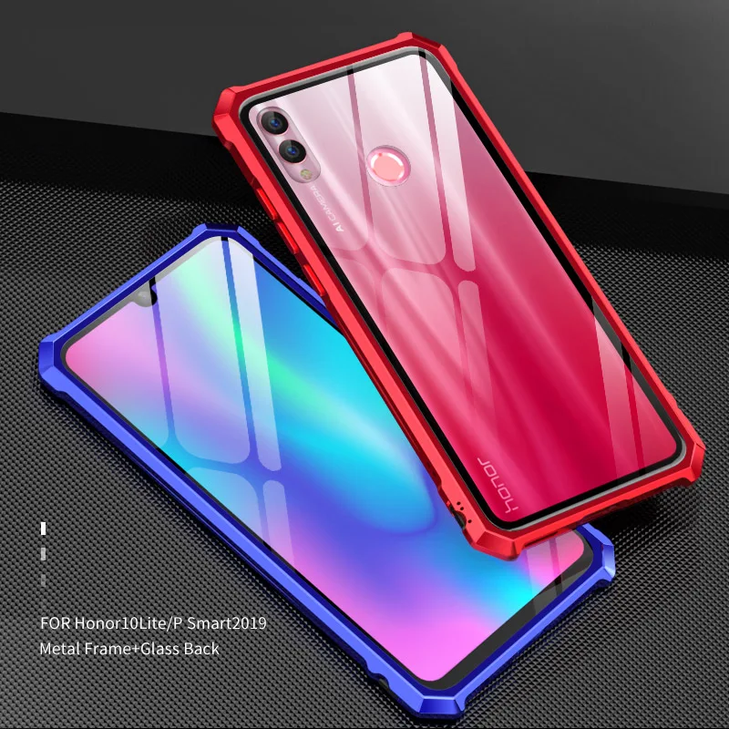 Tempered Glass Case for Huawei Honor 10 Lite Luxury Metal Bumpe Honor10 Clear Cover P Smart 2019 |