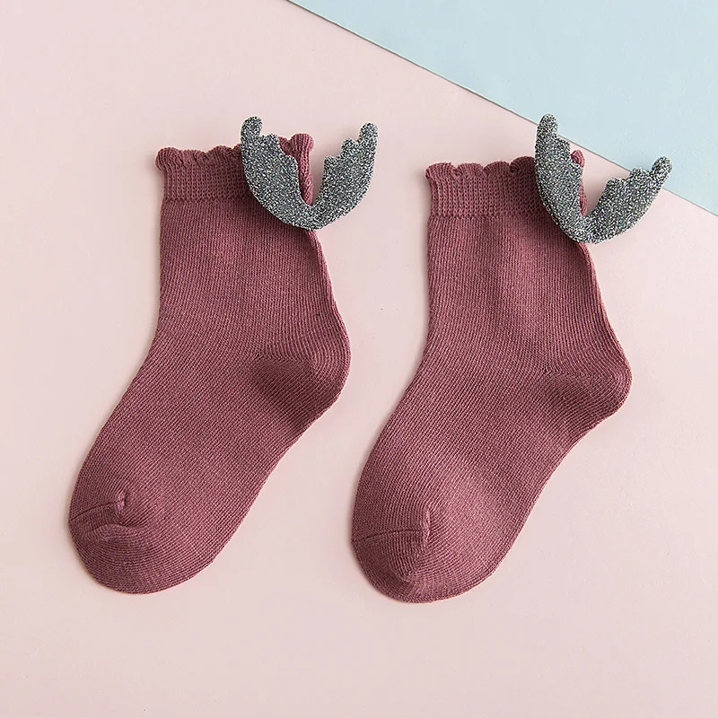 Новые весенне-летние детские носки с крыльями ангела, Детские хлопковые носки милые носки принцессы для девочек - Цвет: S(1-3 years old)