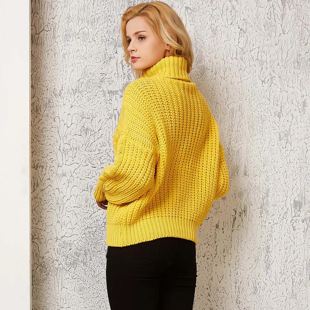 SAGACE, однотонный вязаный свитер с высоким воротом, Женские топы с длинными рукавами, женские Мягкие осенние пуловеры высокого качества