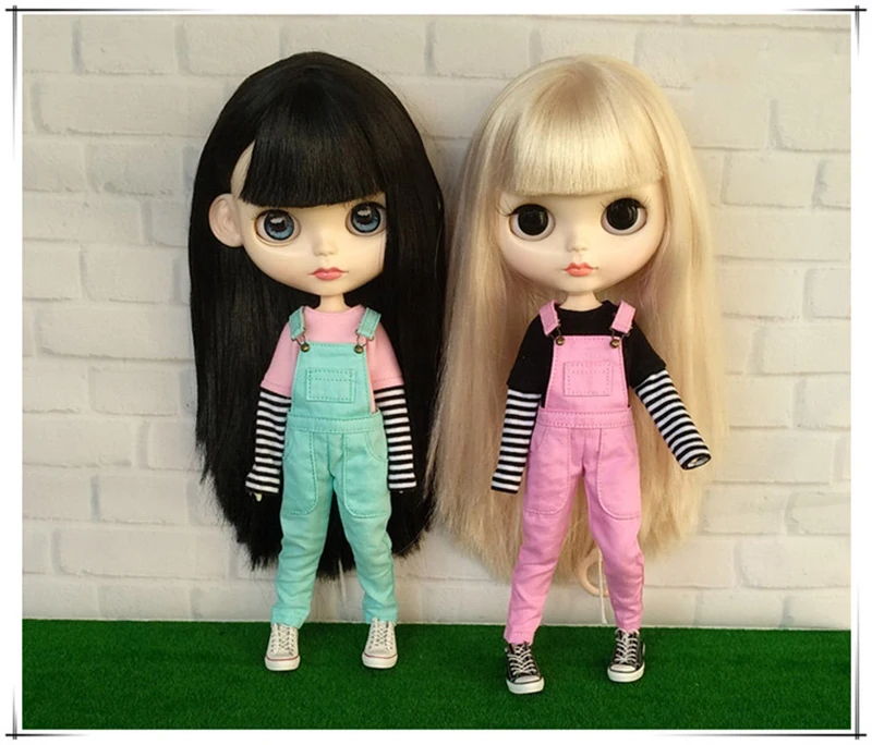 Кукла Blyth одежда футболка с длинными рукавами/комбинезон штаны для Pullip OB24 azone ob22 Blyth джинсы для Barbi 1/6 аксессуары для кукол