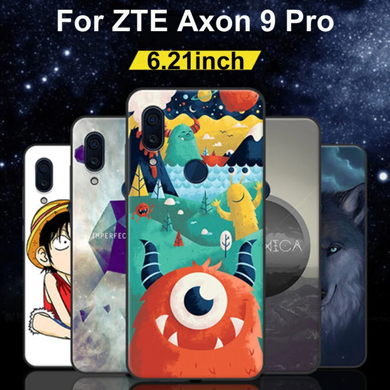 

For ZTE Axon9 Pro Case For ZTE Axon 9 Pro phone cases 9PRO cartoon Painted soft TPU Protection Shell A2019 pro Axon9Pro cover