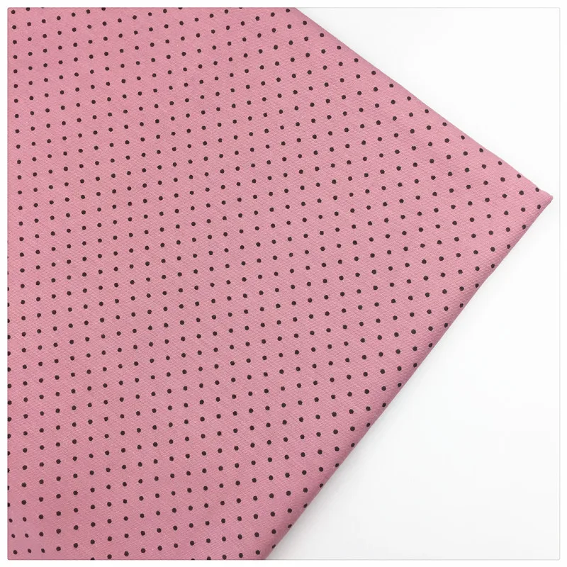 Syunss, темно-розовый 2 мм горошек печатных хлопчатобумажная ткань DIY Tissu лоскутное Telas Швейные Детские игрушки постельные принадлежности стеганая ткань ремесло Tecido