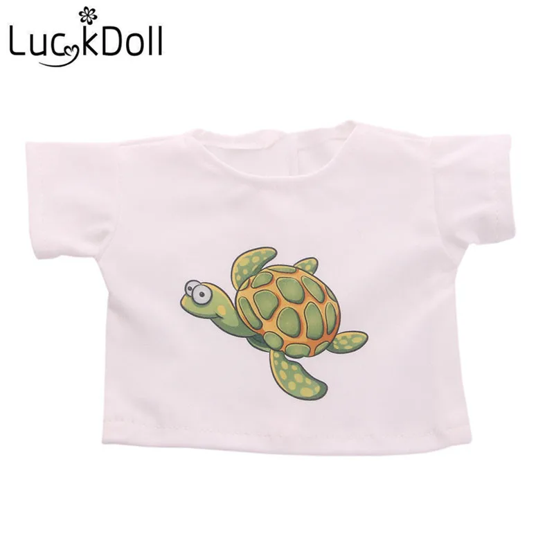 LUCKDOLL хлопковая Футболка Подходит для 18-дюймовые американская кукла Logan кукла мальчик одежда аксессуары игрушки для детей