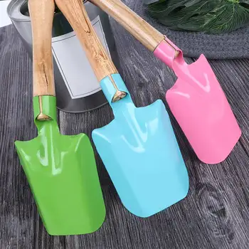 

Garden Tools Wood Handle Green Plants Flowers Potting Mini Shovel Multifunctional Household Spade Durable Wood Handle