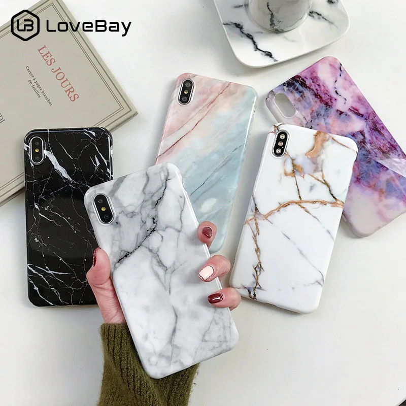 Lovebay мраморный чехол для iPhone XS Max 7 8 6 6s Plus X XR XS мягкий IMD задняя крышка чехол для телефона силиконовый камень текстура для iPhone 6 7