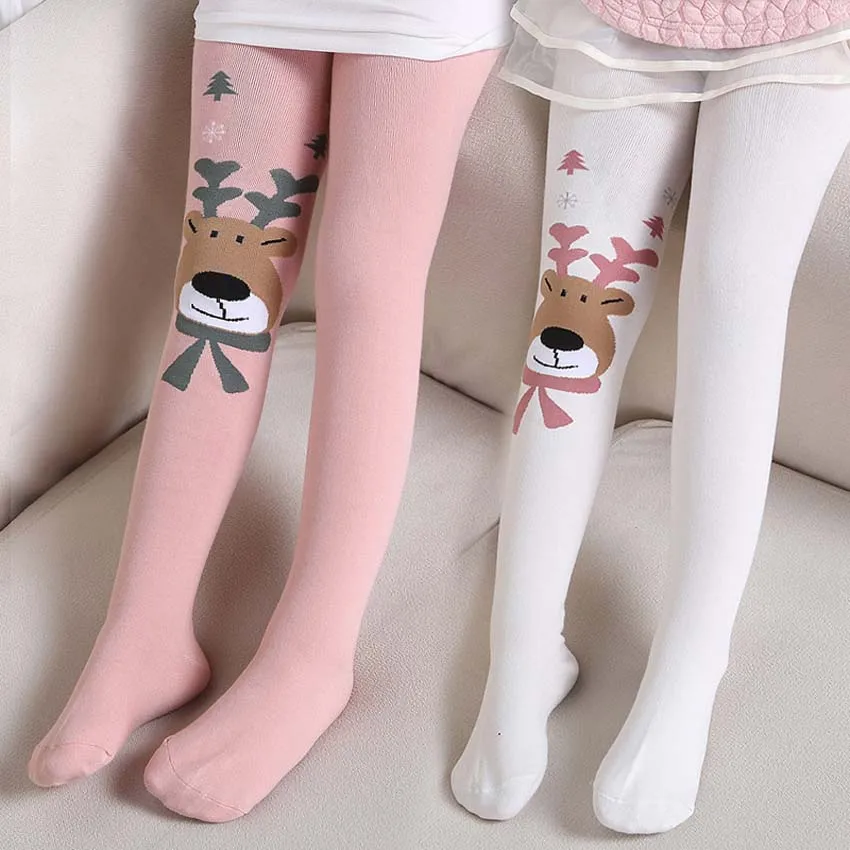Hot Cute Cartoon Deer Children Girls Pantyhose Kids Baby Infant Cotton