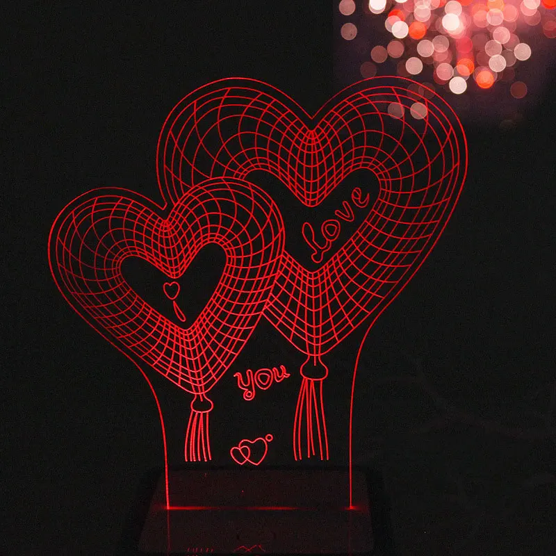 

Creative Desk Light 3D LED USB Charging Colorful LOVE Christmas Xmas Home Decor Atmosphere Decoration Indoor Lighting