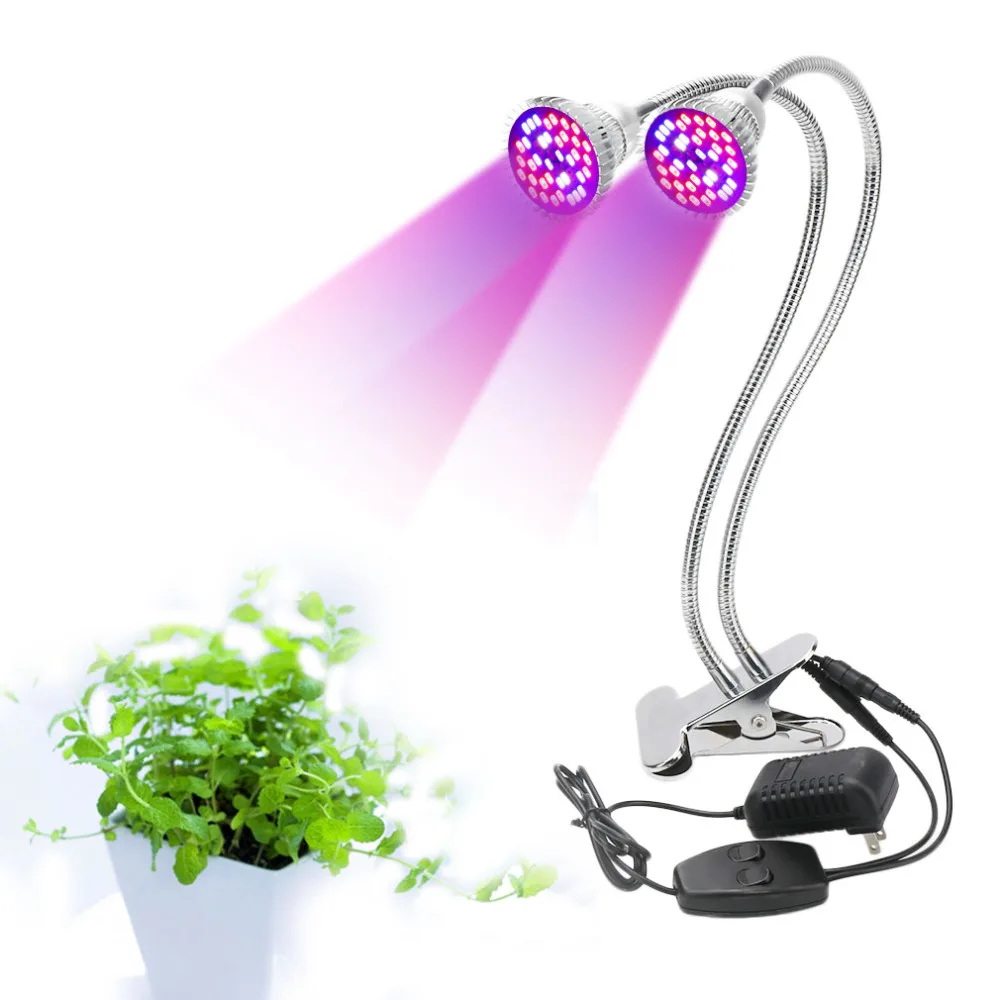 

Full Spectrum 60W Led Grow Light 360 Flexible Desk Holder CLip Lamp for indoor Plants Flowering and office seedings grow light