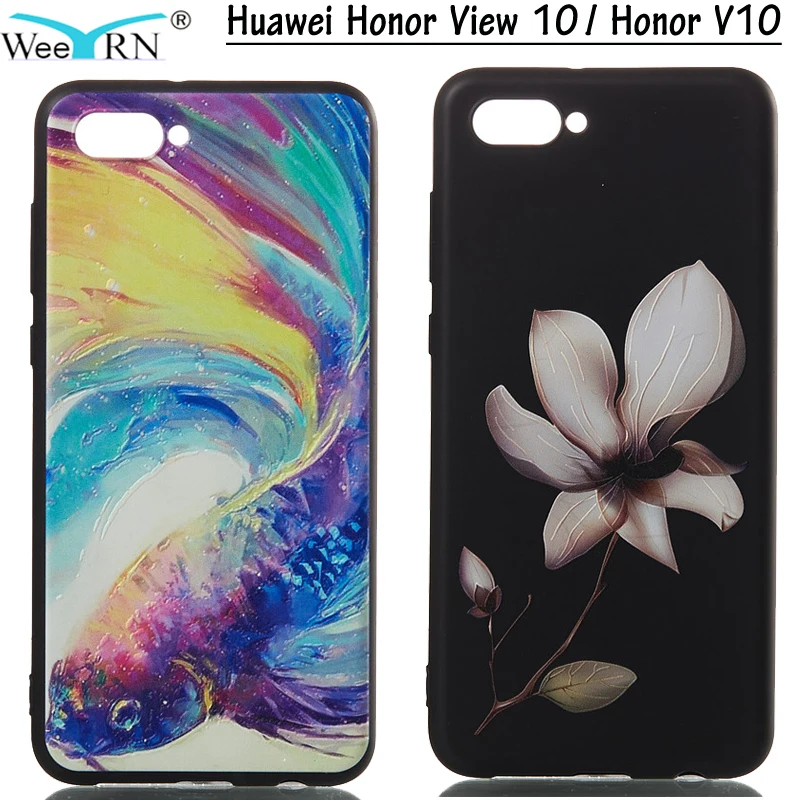

Funda Huawei Honor View 10 Cases Huawei Honor V10 Silicone Soft Cover for Huawei Honor View 10 Cute Flowers Printing TPU Cover