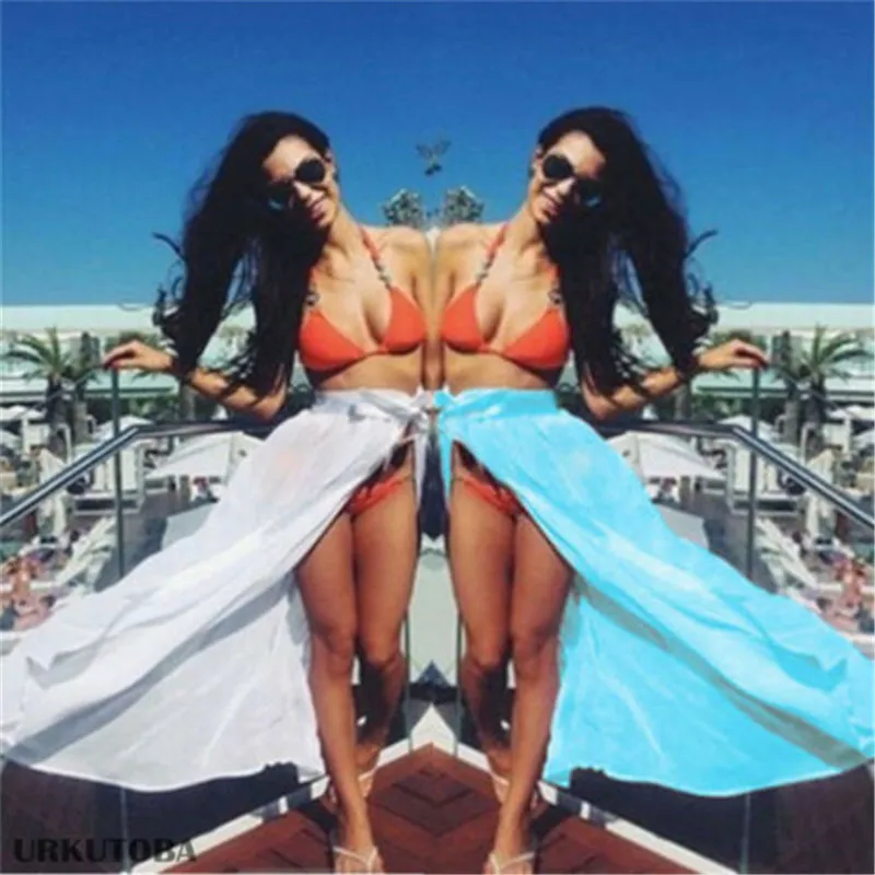 Sexy Beach Skirts Women Beach Dress Sarong Bikini 2024 Beach Cover Up Wrap Skirts Lady Towel Open-Back Swimwear Cover Ups 5