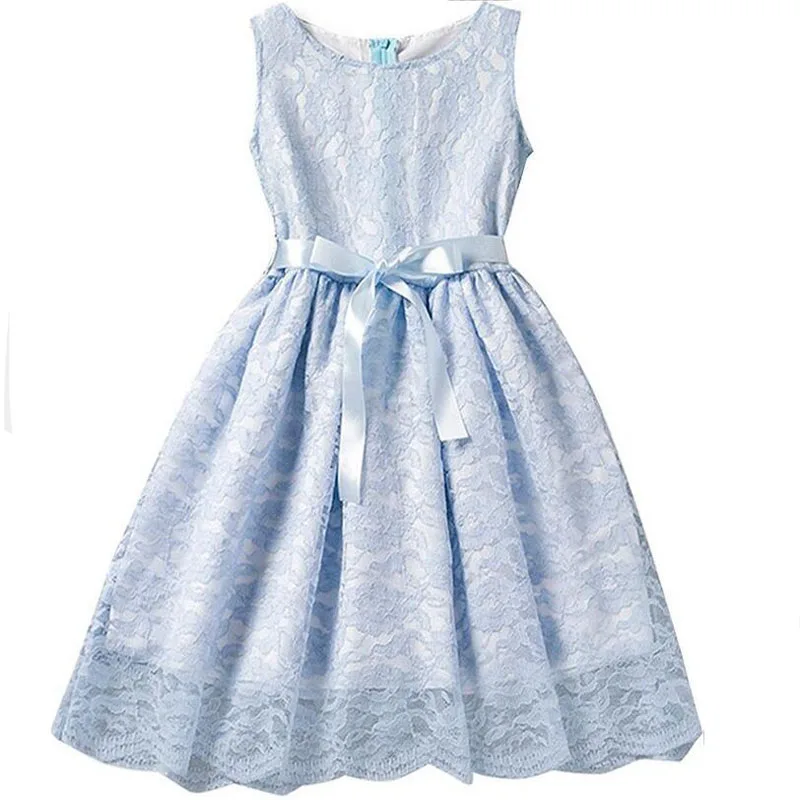 

MERI AMMI For 3-11 Year Girl, Children Girl Lace Clothing Soft Sleeveless Floral Fancy Dress Party Dress
