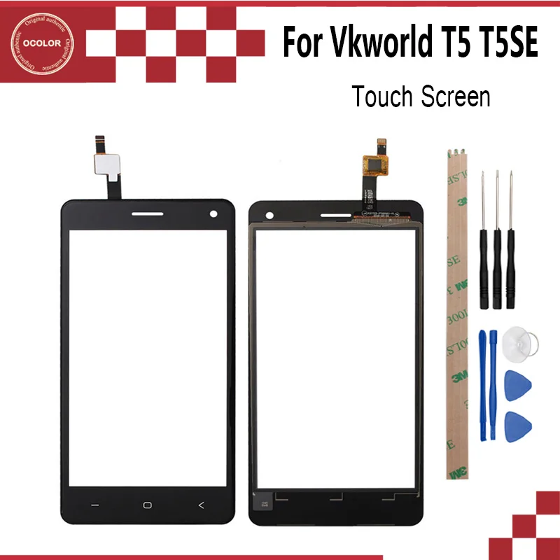 

ocolor for Vkworld T5 T5SE Touch Panel 5.0Inch Touch Screen Digitizer Sensor Replacement For Vkworld T5 T5SE Mobilephone + Tools