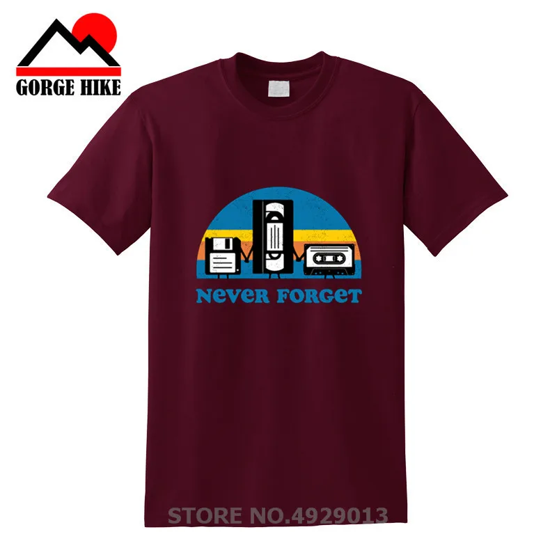 

Musical Instrument 70s 80s vintage clothing never forget magnetic tape disc cassette disk Funny T shirts Men retro men's T-shirt