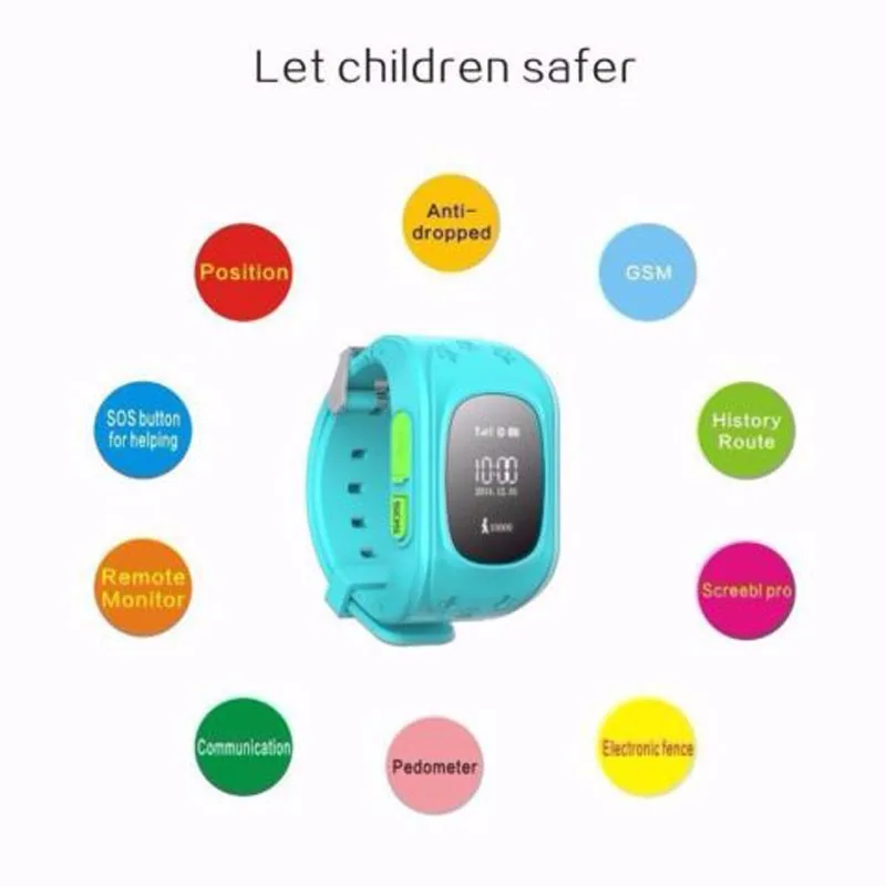  Anti Lost Q50 OLED Child GPS Tracker SOS Smart Monitoring Positioning Phone Kids GPS Baby Watch Com - 33006290617