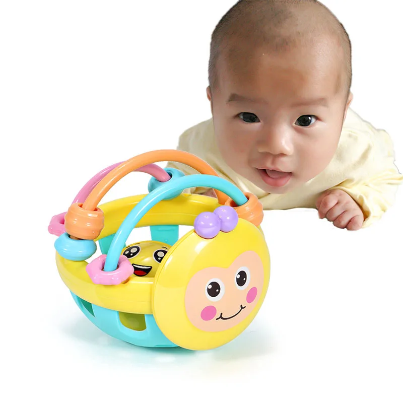CE Silica Gel Safety Baby Bee Toddler Toys Rattles Mobiles Educational