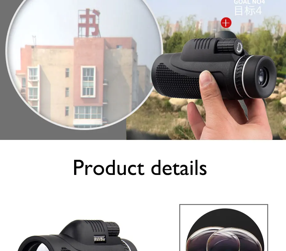 Visão de Alta Brinquedo da Criança Câmera Telescópio Monocular Potência Bak4 Zoom Qualidade Portátil Aves Assistindo Caça Presente hd 40x60 8 Telescópio e binóculos