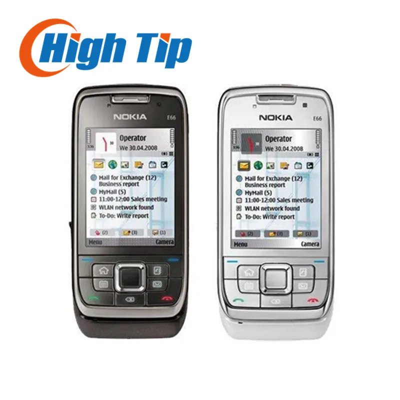 E66 Original Nokia E66 Mobile Phones Bluetooth 3G WIFI GPS JAVA Unlock Cell Phone Refurbished Free