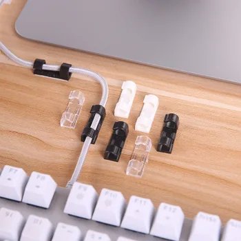 

Wire Cable Clips Organizer Desktop & Workstation Clips Cord Management Holder USB Charging Data Line Cable Winder